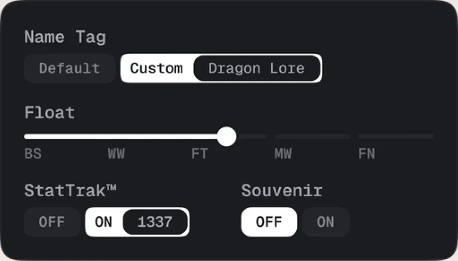 Skin settings